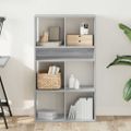 vidaXL Knižnica sivý dub sonoma 66x31x112 cm spracované drevo