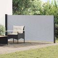 vidaXL Retračná bočná markíza 300 x 170 cm Polyester Obdĺžnikový Sivá