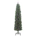 vidaXL Umelý vianočný stromček Zelená 240 cm PVC, oceľ a plast