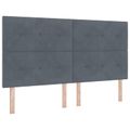 vidaXL LED boxspring posteľ s matracom Tmavosivá 180 x 200 cm Zamat