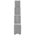 vidaXL Knižnica v tvare schodov sivý dub sonoma 142cm spracované drevo