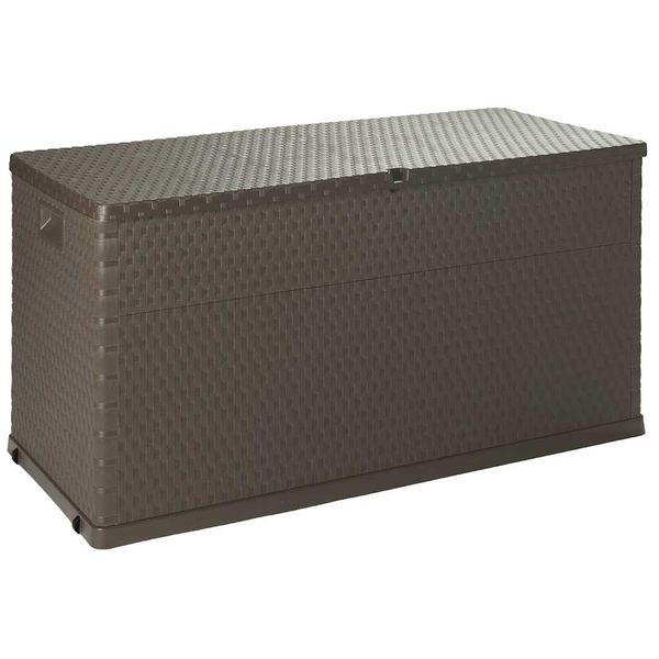vidaXL Záhradný úložný box, hnedý 120x56x63 cm, PP ratan