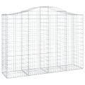 vidaXL Oblúkový gabionový kôš 200x50x140/160 cm pozinkované železo