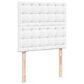 vidaXL Boxspring posteľ s matracom biela 80x200 cm umelá koža