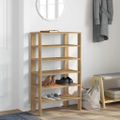 vidaXL Regál na topánky dub artisan 61x32x105 cm kompozitné drevo