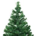 vidaXL Osvetlený umelý vianočný stromček+gule 210 cm, 910 vetvičiek