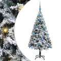 vidaXL Umelý vianočný stromček Biela 150 cm PVC a Oceľ a Plast