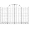 vidaXL Oblúkové gabiónové koše 25 ks 200x30x120/140cm pozinkov. železo