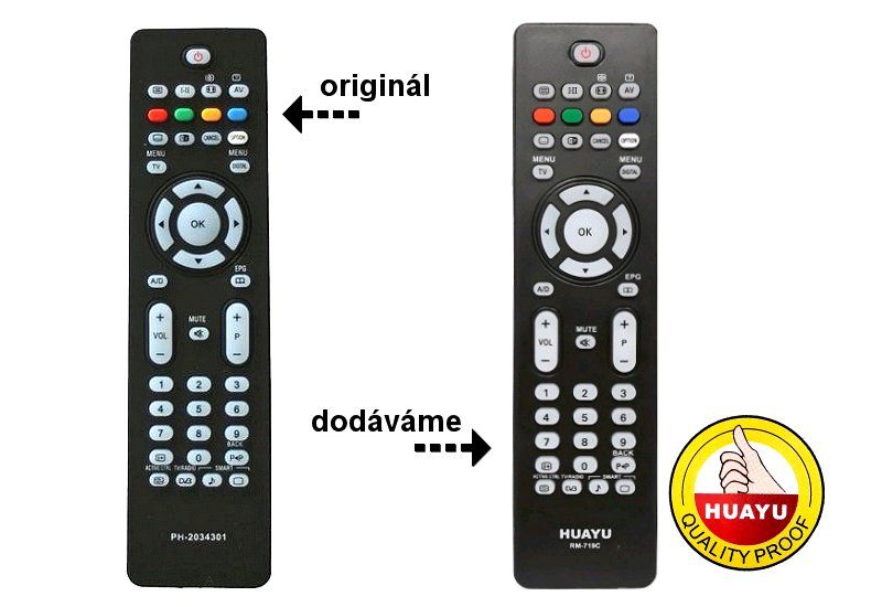Dálkový ovladač Philips RC2034301 = HUAYU RM-719C