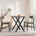 vidaXL Jedálenský stolík v tvare X 60x60x75 cm borovica a oceľ