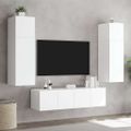 vidaXL TV nástenná skrinka s LED svetlami biela 60x35x41 cm