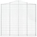 vidaXL Oblúkové gabiónové koše 4ks 200x30x180/200cm pozinkované železo