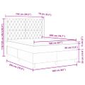 vidaXL Posteľ s pružinovým rámom Tmavo šedá 160 x 200 cm Zamat