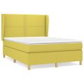 vidaXL Boxspring posteľ s matracom zelená 140x190 cm látka