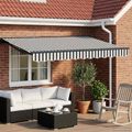 vidaXL Elektrická Retrakovateľná Markíza Antracitová a biela 3 x 2 m