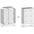 vidaXL Highboard Pink 68x39x123 cm Oceľ