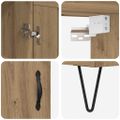 vidaXL Highboard Remeselný dub 69,5 x 34 x 180 cm Kompozitné drevo