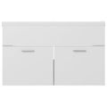 vidaXL Skrinka so vstavaným umývadlom biela a dub sonoma