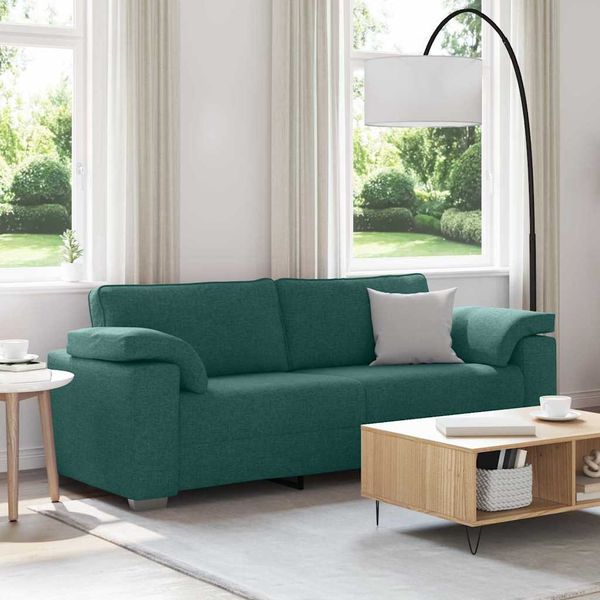 vidaXL 3-miestna pohovka Tmavozelená 220 cm látka