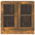 vidaXL Vitrína dymový dub 82,5x30,5x80 cm spracované drevo