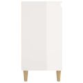 vidaXL Nočný stolík vysoký lesk biely 40x35x70 cm spracované drevo
