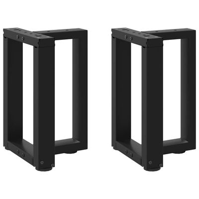 vidaXL Nohy konferenčného stolíka v tvare T, 2 ks, čierne, 28x25x(42-43) cm, oceľ