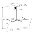 vidaXL Nástenný digestor 90 cm, nehrdzavejúca oceľ+tvrdené sklo, biely