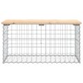 vidaXL Záhradná lavička gabiónový dizajn 83x44x42 cm masívna borovica