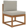 vidaXL Vankúš na vonkajšiu pohovku Polyester Sivá 60 x 60 cm