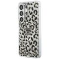Puzdro Guess IML Leopard Print Triangle MagSafe pre Samsung Galaxy S26 Ultra čierne