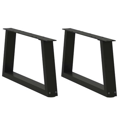 vidaXL Nohy konferenčného stolíka v tvare V, 2 ks, čierne, 60 x (30-31,3) cm, oceľové