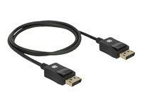Delock Coaxial - Kábel obrazovky - DisplayPort (M) do DisplayPort (M) - DisplayPort 1.4 - 1 m - podpora 8K - čierna