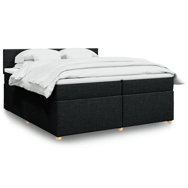 vidaXL Boxspring posteľ s matracom čierna 200x200 cm látka