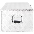 vidaXL Úložný box strieborný 90x47x33,5 cm hliník