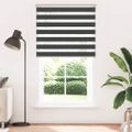 vidaXL Zebra roleta čierna 130x230 cm šírka látky 125,9cm polyester