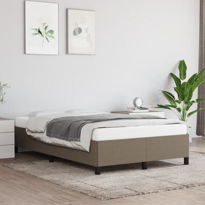 vidaXL Posteľ bez matraca sivohnedá 120x200 cm látka