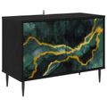 vidaXL TV skrinka WIJHE 69 x 33 x 50,5 cm Čierny dub Kompozitné drevo