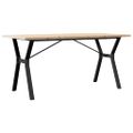 vidaXL Jedálenský stolík v tvare Y 140x80x75,5 cm borovica a oceľ