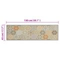 vidaXL Kuchynský koberec, prateľný, šesťhranný vzor 45x150 cm, zamat