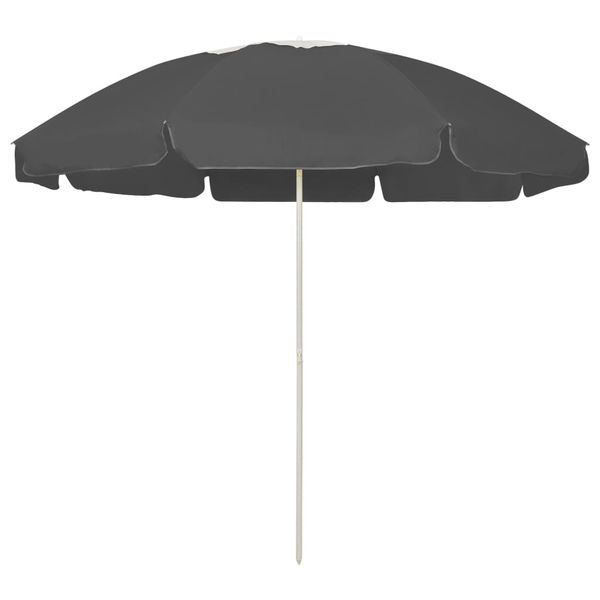 vidaXL Plážový slnečník, antracitový 240 cm