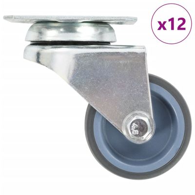 vidaXL Dvojité otočné kolieska 12 ks, 50 mm