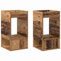 vidaXL Koncový stôl 2 ks Staré drevo 30 x 30 x 56 cm Kompozitné drevo