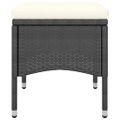 vidaXL 5-dielna záhradná bistro súprava polyratan tvrdené sklo čierna