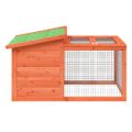 vidaXL Králikáreň hnedá 100,5x54x55 cm masívna borovica