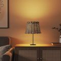 vidaXL Tienidlo na lampu hnedé Ø20x15 cm prútené