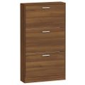 vidaXL Botník hnedý dub 59x17x108 cm spracované drevo