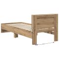 vidaXL Rám postele Remeselný dub 75 x 190 cm Kompozitné drevo