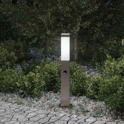 vidaXL Stĺpikové svietidlo so senzorom 50 cm nehrdzavejúca oceľ IP44