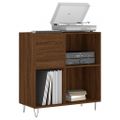 vidaXL Skrinka na platne hnedý dub 84,5x38x48 cm kompozitné drevo