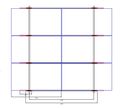 FVE konštrukcia SAP30S6P32H pre 6 panelov 30st do zeme 3x2 horizontálne FVE konstrukce SAP30S6P32H pro 6 panelů 30st do země 3x2 horizontální